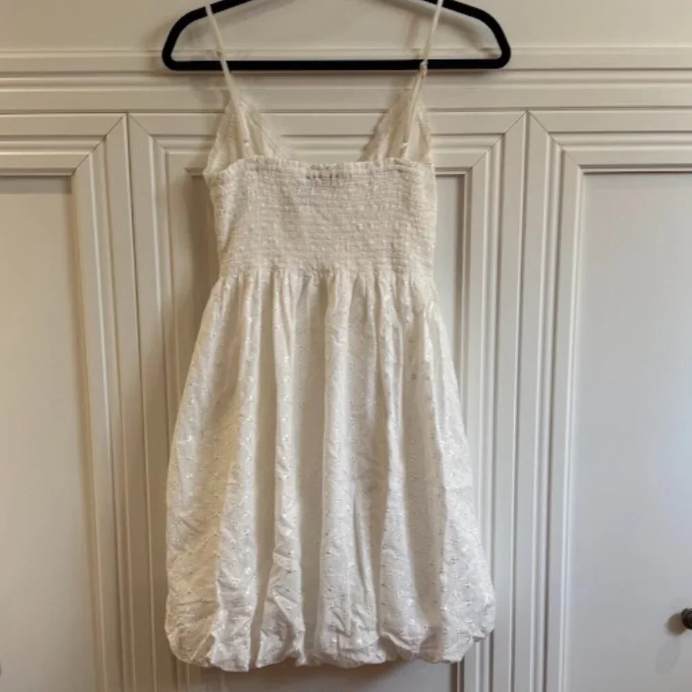 Speed Control White Embroidered Sundress Size M - Picture 2 of 4
